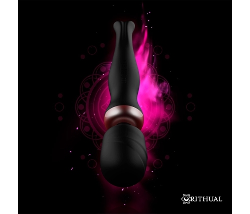 Rithual Akasha Wand 2.0 Black - Rechargeable Flexible Massager, 20 Modes