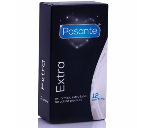 Pasante Extra prezerwatywy grube 12 sztuk, wytrzymałe, gładkie