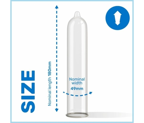 Pasante Trim Thin Latex Condoms 3-Pack Narrow Fit 49mm CE Certified