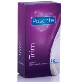 Pasante Trim 12 szt. prezerwatywy z cienką końcowką i zwężonym dopasowaniem