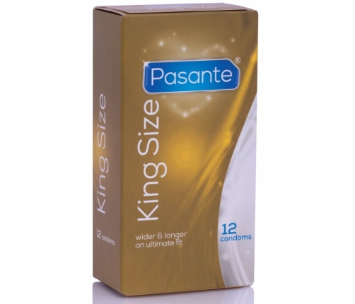 Pasante King Size XL Wide & Long Condoms 12-Pack 60mm 205mm CE Certified
