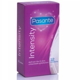 Pasante Ribs & Dots Intensity 12pcs - Textured Latex Condoms, 52mm Pasante Ribs & Dots Intensity 12pcs - Textured Latex Condoms, 52mm