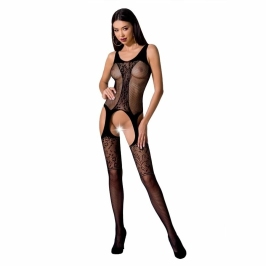 Passion BS072 Bodystocking Black - Elegant Lace Mesh, One Size
