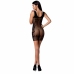 Passion BS073 Bodystocking One Size Black - Elegant Lace Fishnet Design