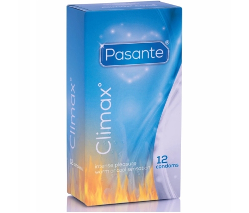 Pasante Climax 12-Pack Mixed Effect Textured Latex Condoms 52mm