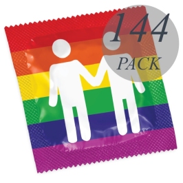 Pasante Pride 144-Pack Condoms - Natural Color, Standard Fit, CE Marked