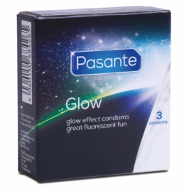 Pasante Glow in the Dark Condoms 3-Pack | Luminous, 53mm, Vegan