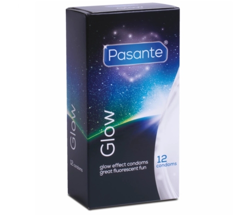 Pasante Glow in the Dark Condoms 12-Pack 190mm 53mm CE Certified