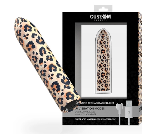 CUSTOM BULLETS - BALA RECARGABLE LEOPARD 10 INTENSIDADES