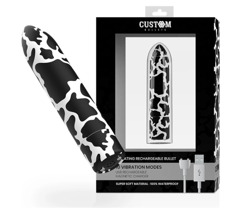 CUSTOM BULLETS - BALA RECARGABLE COW 10 INTENSIDADES