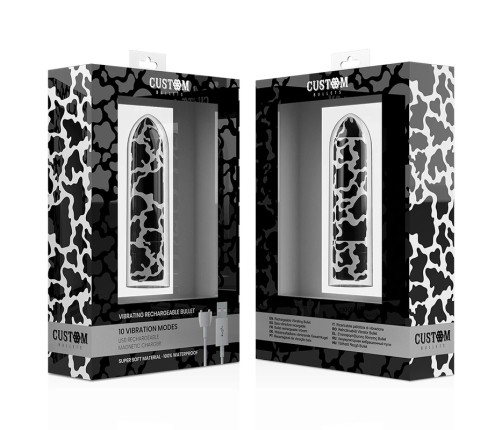 CUSTOM BULLETS - BALA RECARGABLE COW 10 INTENSIDADES