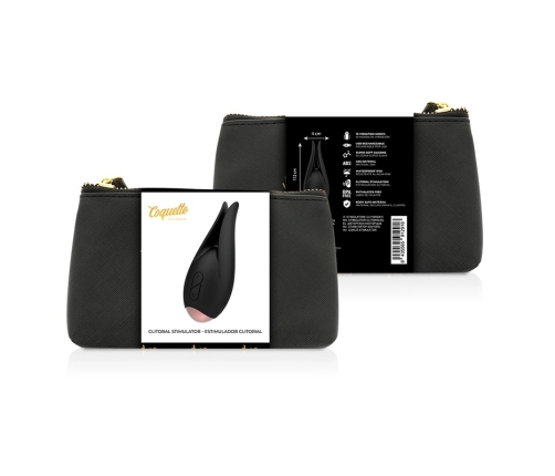 Coquette Chic Desire Black/Gold Flower - Intimate Vibration Device, 10 Modes