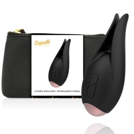 Coquette Chic Desire Black/Gold Flower - Intimate Vibration Device, 10 Modes