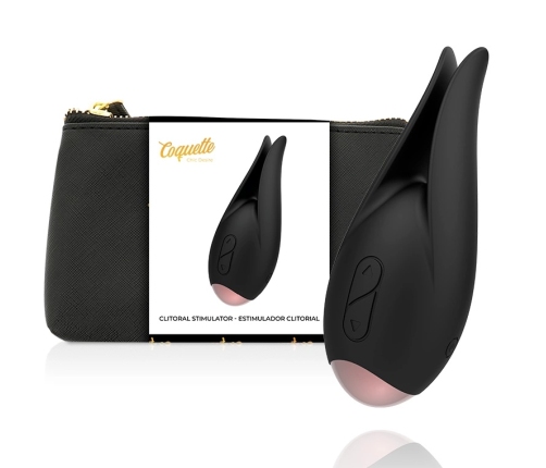 Coquette Chic Desire Black/Gold Flower - Intimate Vibration Device, 10 Modes