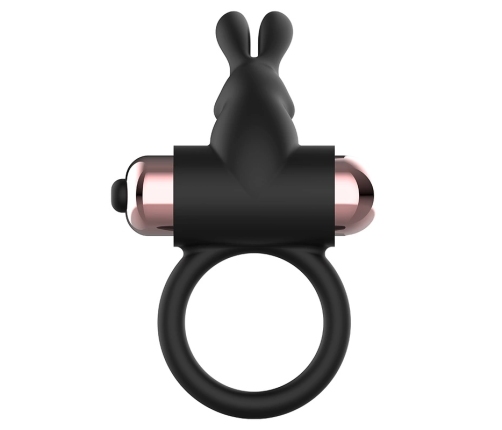 Coquette Chic Desire Ring with Vibration Black/Gold - IPX6 Silicone, 82x41mm