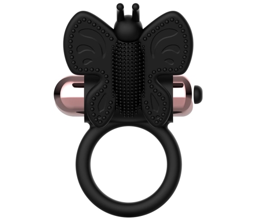 Coquette Chic Desire Black/Gold Butterfly Ring with Vibrating System 82mm