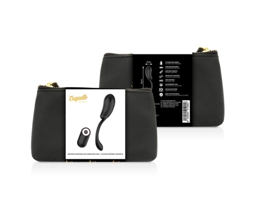 Coquette Chic Desire Black/Gold Wireless Vibrating Egg, USB Rechargeable