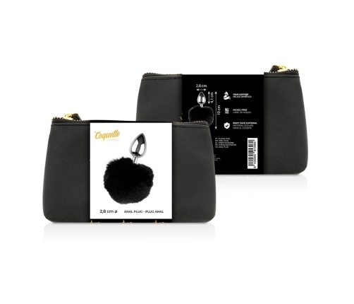 Coquette Chic Desire Metal Plug L Graphite with Crystal 2.8x4.1cm