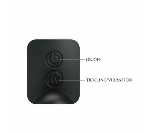 MR PLAY Rechargeable Black Prostate Model Silicone 12 Modes 127mm