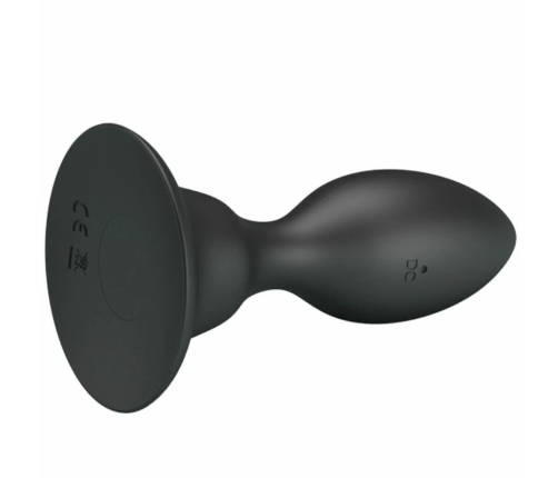 MR PLAY Vibrating Intimate Plug Black with Remote Control, 12 Modes, 108mm