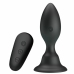 MR PLAY Vibrating Intimate Plug Black with Remote Control, 12 Modes, 108mm