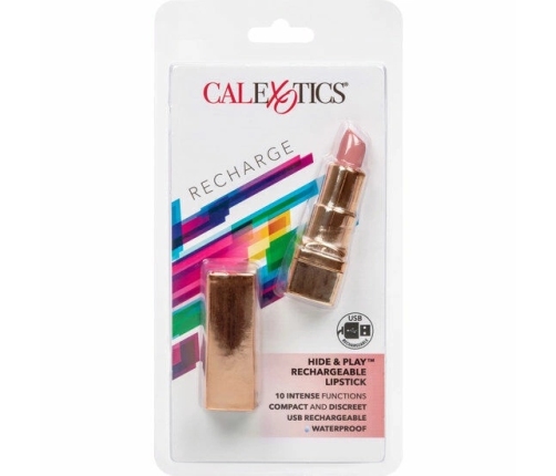 CalExotics Hide & Play Lipstick Refillable Pink - Compact Rechargeable Model