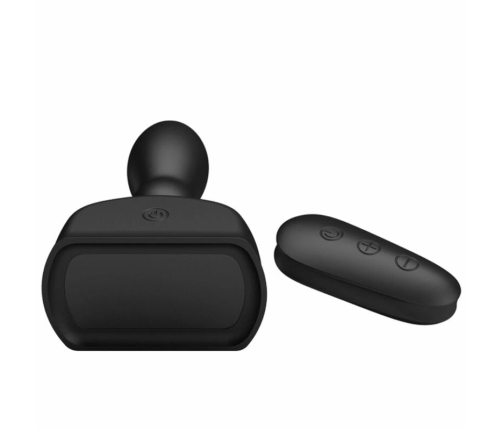 MR PLAY Black Inflatable Plug with Wireless Remote, 12 Modes, 121mm