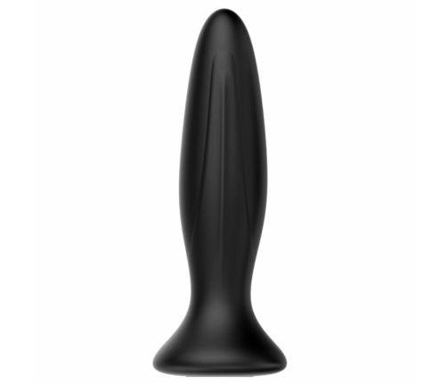 Mr. Play Black Rechargeable Anal Plug | 12-Mode Vibrating Silicone System