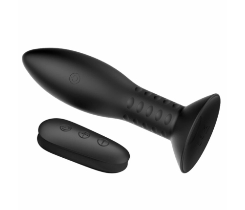 MR PLAY Rotating Silicone Plug with Remote Control 12 Modes Black 13cm