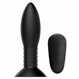 MR PLAY Rotating Silicone Plug with Remote Control 12 Modes Black 13cm