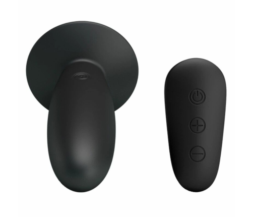 Mr Play Vibrating Anal Plug Black - 12 Modes, Remote Control, Silicone