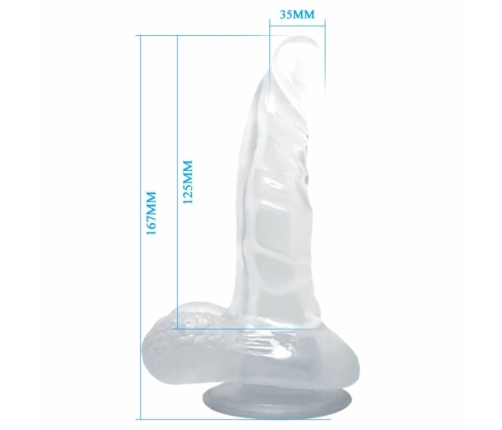 Baile Transparent Intimate Device 16.7 cm with Suction Cup & Base