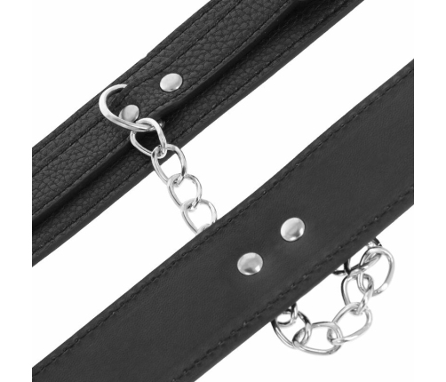 Darkness Adjustable Black Leather Handcuffs - Textured PU, Secure Buckle