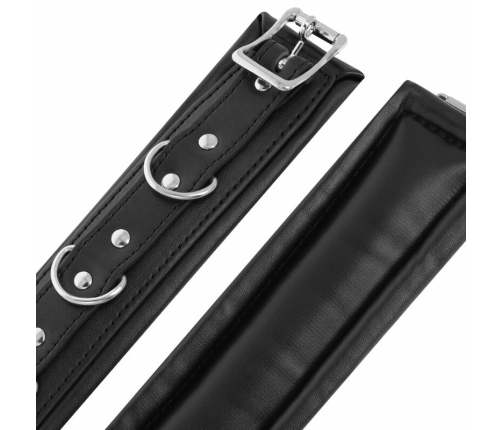 Darkness Padded Hand Restraints PU Leather Adjustable 20 cm Black
