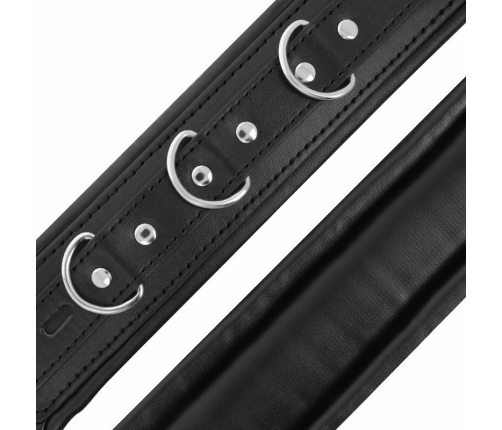 Darkness Padded Hand Restraints PU Leather Adjustable 20 cm Black