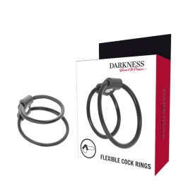 Darkness Set of Two Flexible Anatomical Support Rings Black
