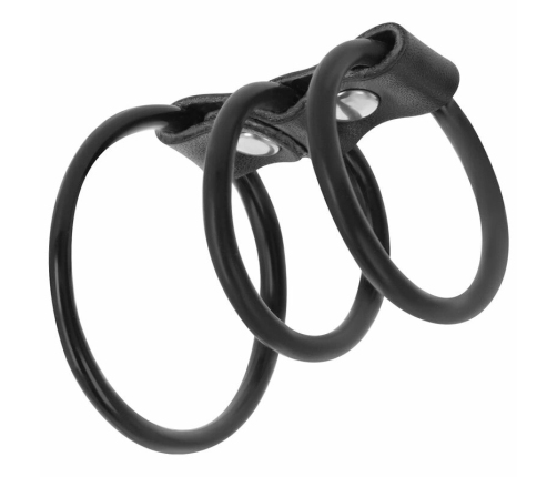 Darkness Set of 3 Flexible Rings - Adjustable TPR Intimate Support