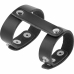 Darkness Adjustable Synthetic Leather Dual Intimate Ring Black
