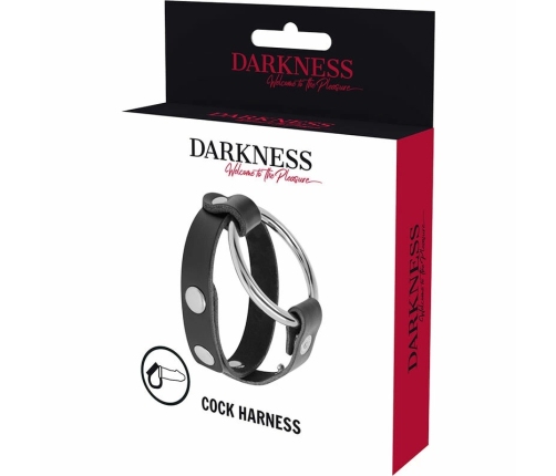 Darkness Adjustable Metal Intimate Ring Black - Nickel-Free, Universal Fit