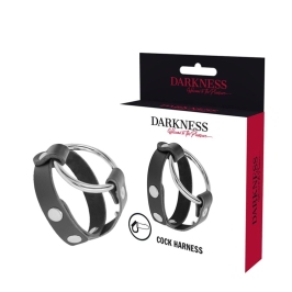 Darkness Adjustable Metal Intimate Ring Black - Nickel-Free, Universal Fit