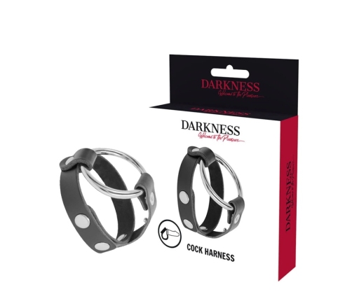 Darkness Adjustable Metal Intimate Ring Black - Nickel-Free, Universal Fit