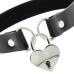 Coquette Chic Desire Vegan Leather Heart Necklace with Key, 40cm