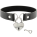 Coquette Chic Desire Vegan Leather Heart Necklace with Key, 40cm
