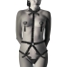 Coquette Chic Desire Elastic Harness Set with Nipple Covers Black