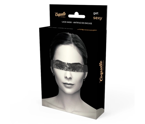 Coquette Chic Desire Lace Eye Mask Black - Elegant Sensory Accessory