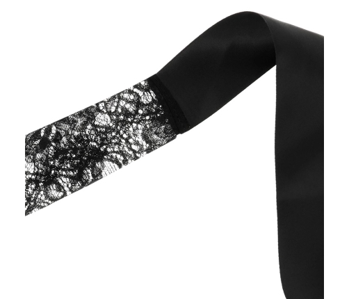 Coquette Chic Desire Lace Eye Mask Black - Elegant Sensory Accessory