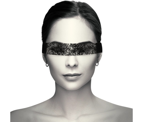 Coquette Chic Desire Lace Eye Mask Black - Elegant Sensory Accessory