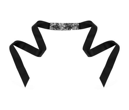 Coquette Chic Desire Lace Eye Mask Black - Elegant Sensory Accessory