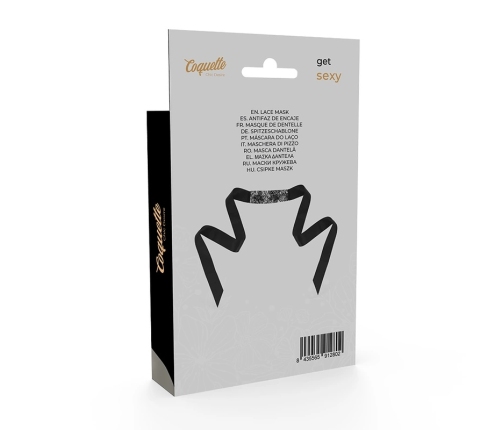 Coquette Chic Desire Lace Eye Mask Black - Elegant Sensory Accessory