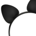Coquette Chic Desire Vegan Leather Cat Ear Headband - Black, Adjustable
